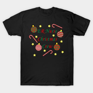 ER Nurse Christmas Crew (Red and Green) T-Shirt